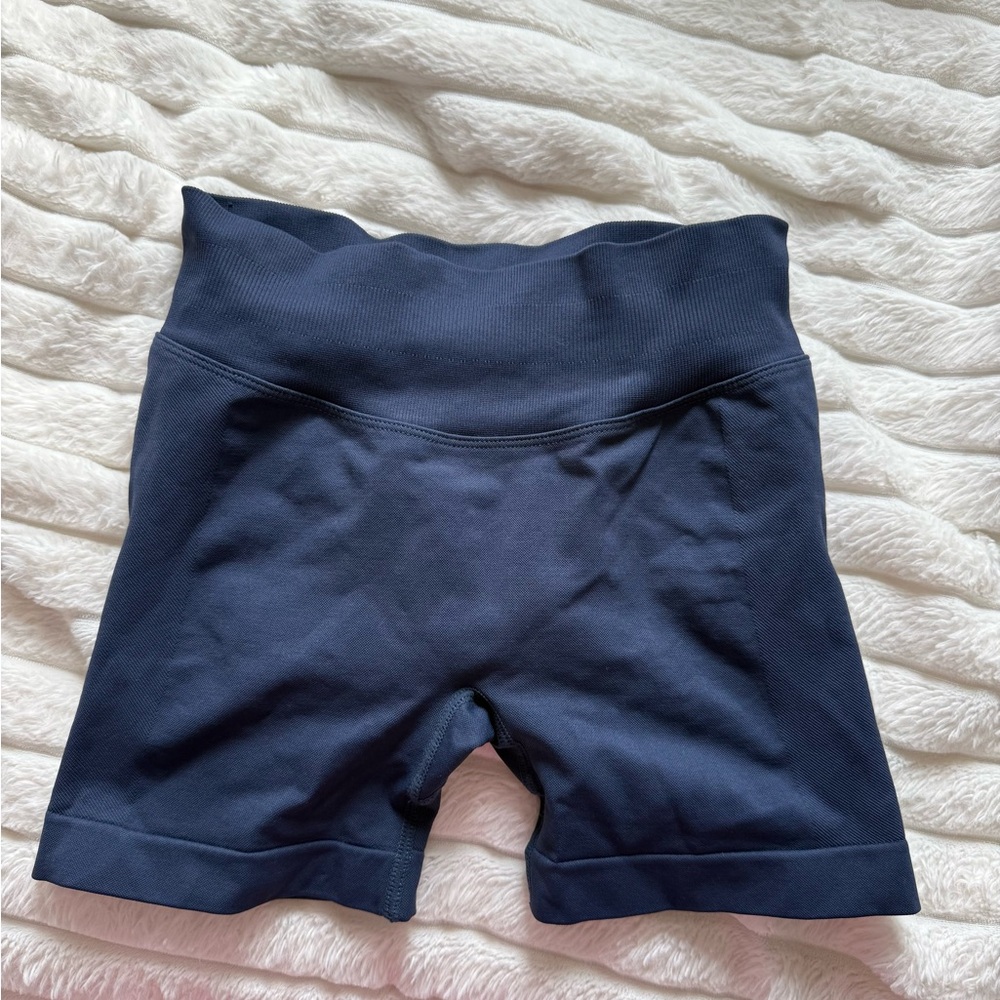 High-Waist navy blue Women’s Active Shorts